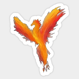 Dry brush phoenix Sticker